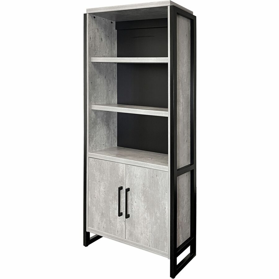 Martin Mason Concrete Laminate Unit - 78" Height x 36" Width x 12" Depth - 2 Door(s) - 4 Shelve(s) - 3 Adjustable Shelf(