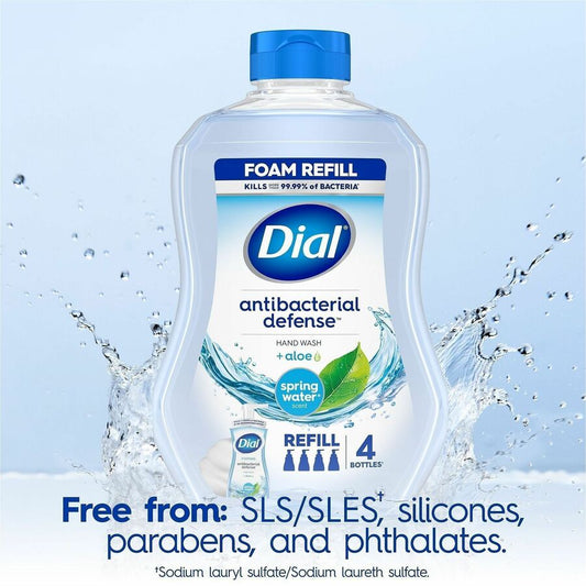 Dial Complete Foaming Hand Wash - Spring Water Scent - 30 fl oz - Bottle Dispenser - Kill Germs - Hand - Recycled - 4 / 