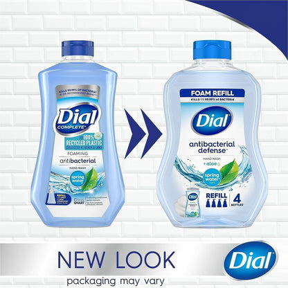 Dial Complete Foaming Hand Wash - Spring Water Scent - 30 fl oz - Bottle Dispenser - Kill Germs - Hand - Recycled - 4 / 