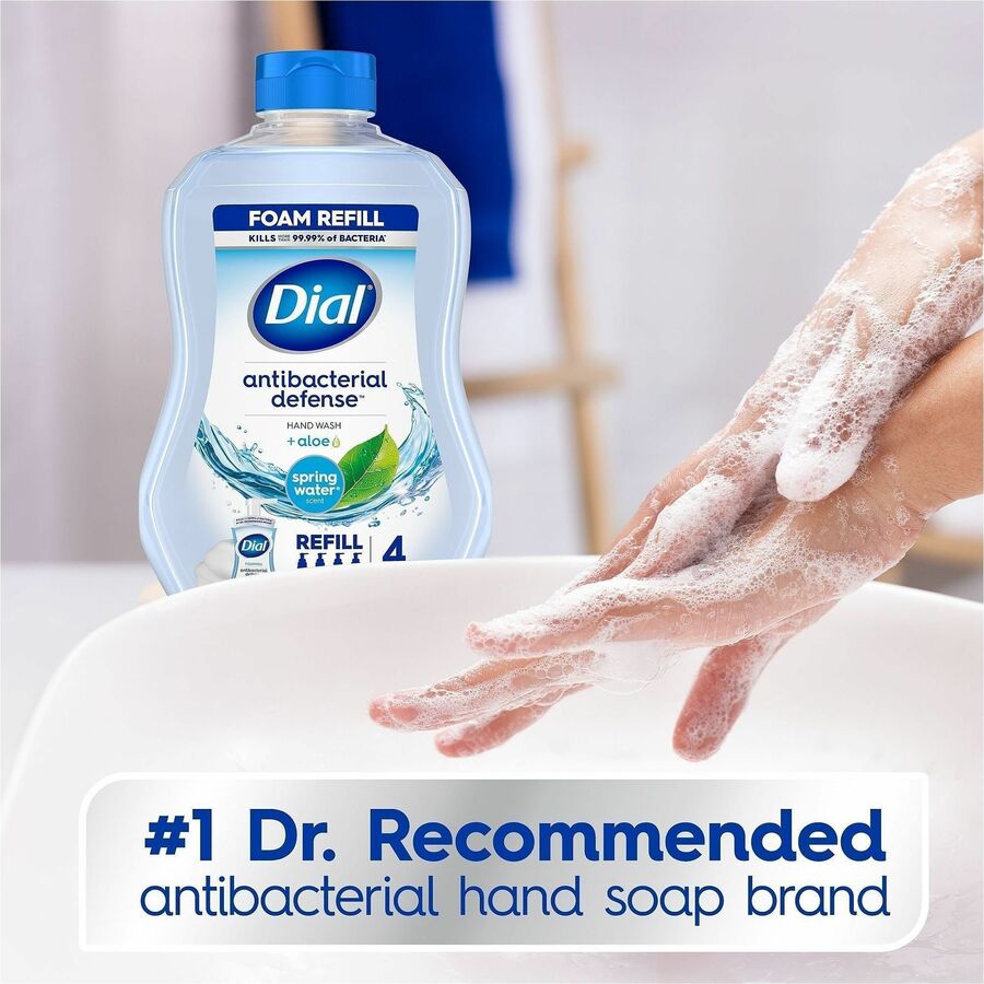 Dial Complete Foaming Hand Wash - Spring Water Scent - 30 fl oz - Bottle Dispenser - Kill Germs - Hand - Recycled - 4 / 
