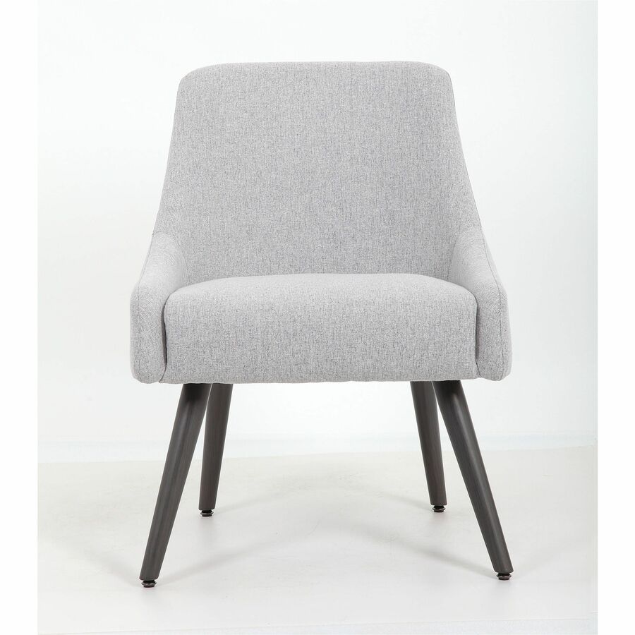 Boss Boyle Guest Chair - Foam Seat Material - 5-star Base - Wood, Gray, Black - Poly Linen, Metal - 1 Each