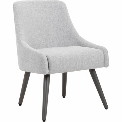 Boss Boyle Guest Chair - Foam Seat Material - 5-star Base - Wood, Gray, Black - Poly Linen, Metal - 1 Each