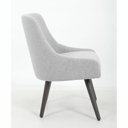 Boss Boyle Guest Chair - Foam Seat Material - 5-star Base - Wood, Gray, Black - Poly Linen, Metal - 1 Each