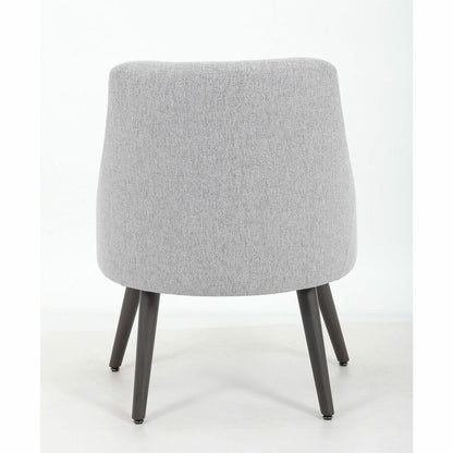 Boss Boyle Guest Chair - Foam Seat Material - 5-star Base - Wood, Gray, Black - Poly Linen, Metal - 1 Each