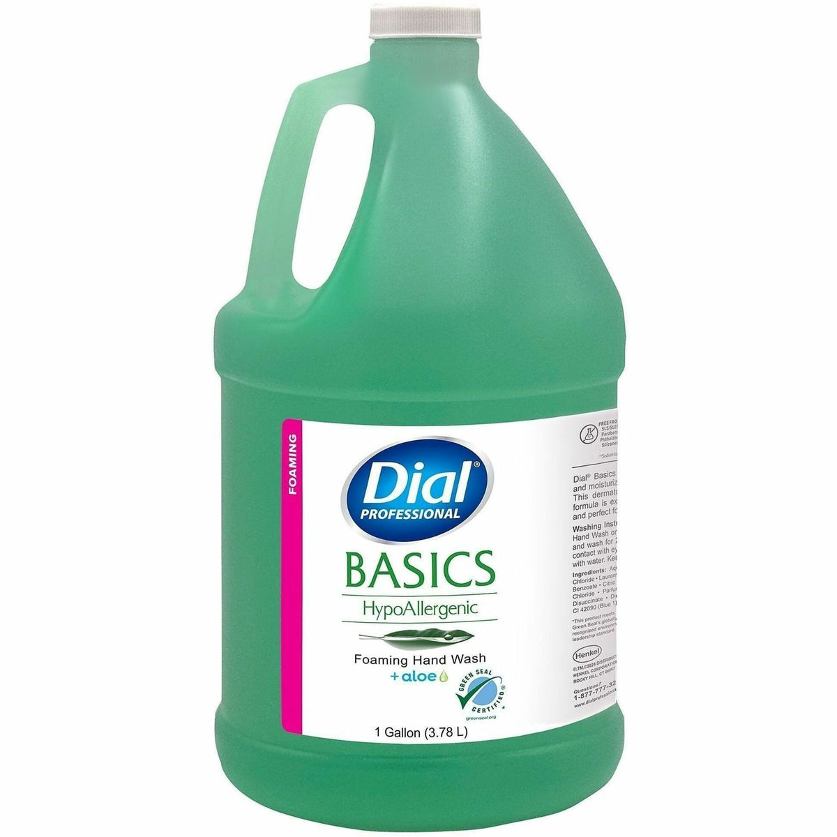 Dial Basics HypoAllergenic Foam Hand Soap - Aloe Scent - 1 gal - Hand, Commercial, Healthcare, School, Office, Restauran