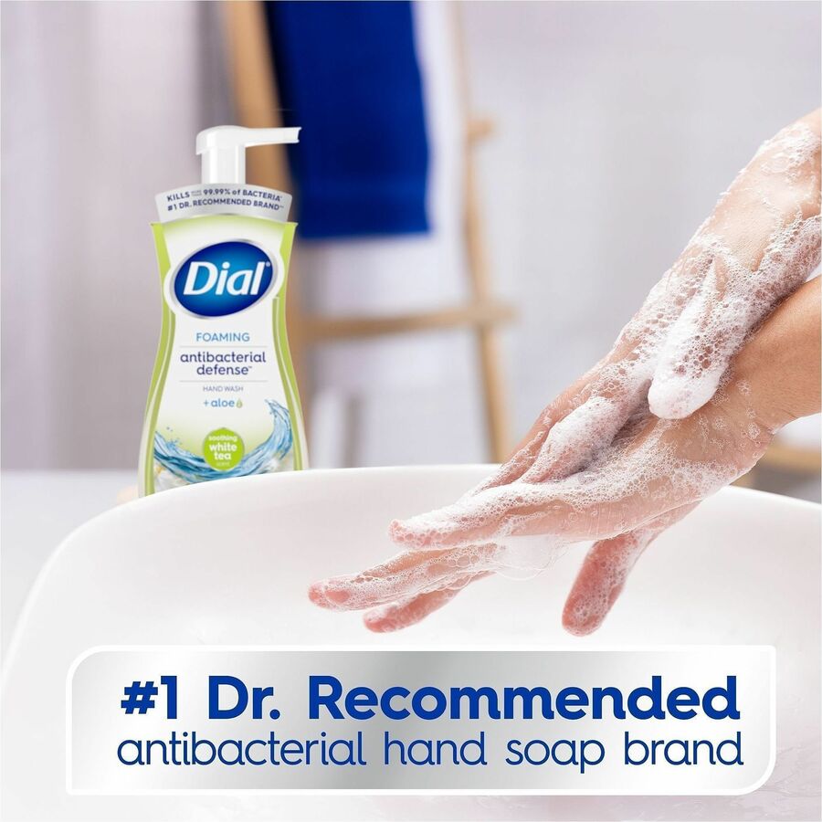 Dial Complete Foam Hand Wash Pump - White Tea Scent - 10 fl oz - Pump Dispenser - Bacteria Remover, Kill Germs - Hand, B