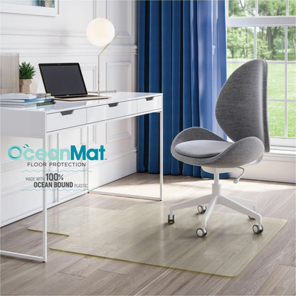 Deflecto OceanMat Chair Mat for Hard Floor - Hard Floor, Wood Floor, Tile Floor, Laminate Floor, Floor, Commercial53" Wi