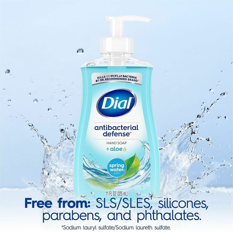 Dial Liquid Soap - Spring Water Scent - 11 fl oz - Pump Dispenser - Bacteria Remover - 1 Each