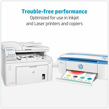 HP Copy Paper - 96 Brightness - Letter - 8 1/2" x 11" - 22 lb Basis Weight - Smooth - 500 / Ream