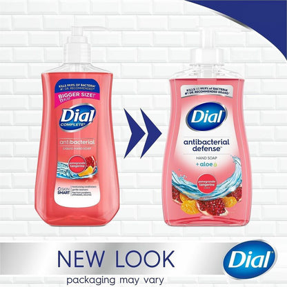 Dial Pomegranate Tangerine Antibacterial Hand Soap - Pomegranate & Tangerine Scent - 11 fl oz - Pump Dispenser - 12 / Ca