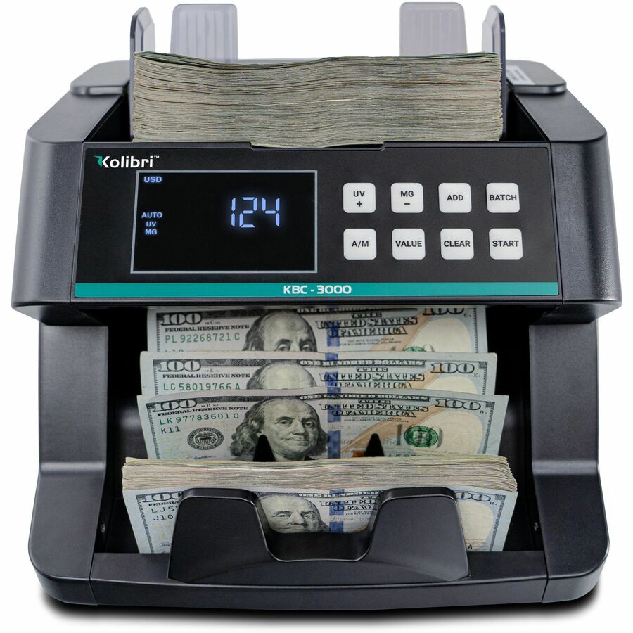 Kolibri Kolibri Top-Loading Bill Counter - Counts @ 200 bills/min - Gray