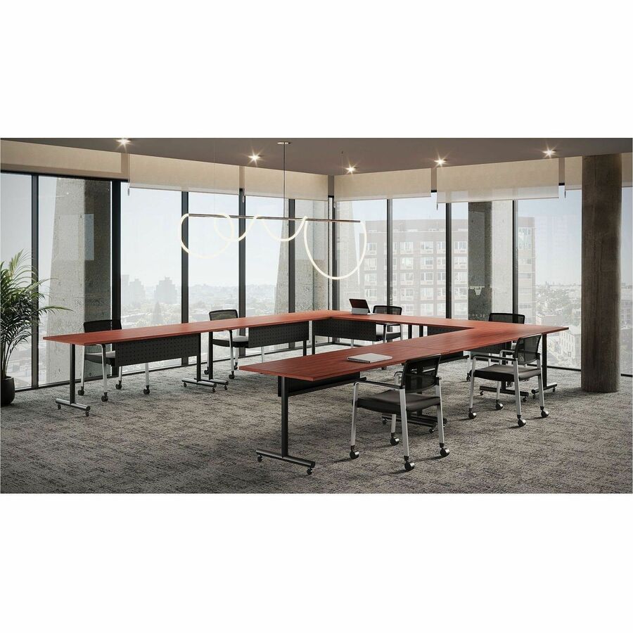 Lorell Invent Training Table Components - 66" Width x 3" Depth x 10" Height x 39.37 mil Thickness - Durable - Steel - Bl