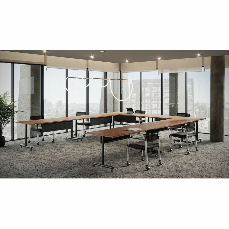Lorell Invent Training Table Components - 66" Width x 3" Depth x 10" Height x 39.37 mil Thickness - Durable - Steel - Bl