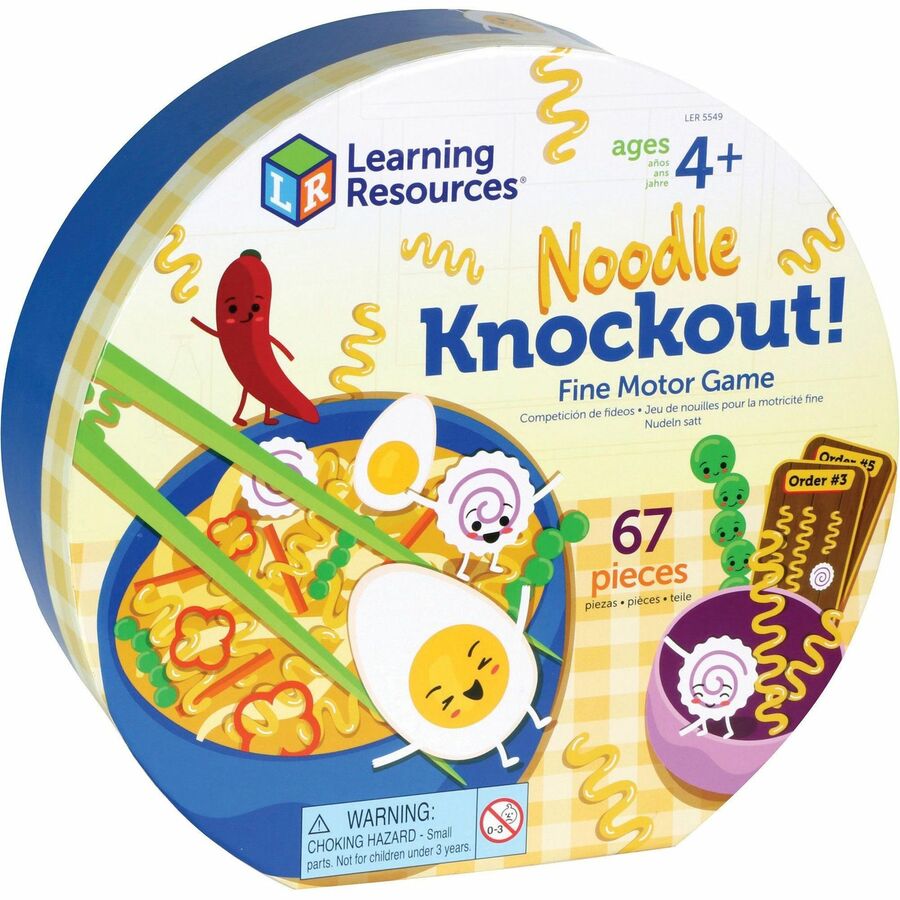 Learning Resources Noodle Knockout Fine Motor Game - Learning Toy - Theme/Subject: Learning - 4 Year & Up - 67 Pieces - 