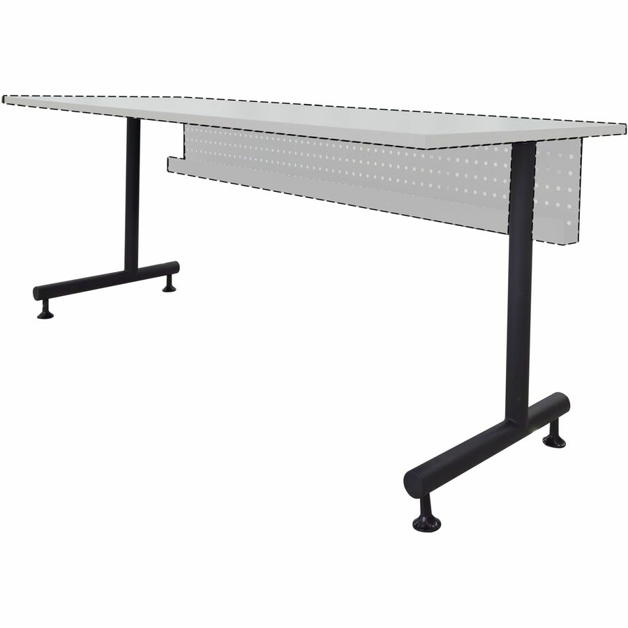 Lorell Invent Training Table Components - Black C-leg Base - 2 Legs - 28.50" Height x 5" Width x 22" Depth - Training - 
