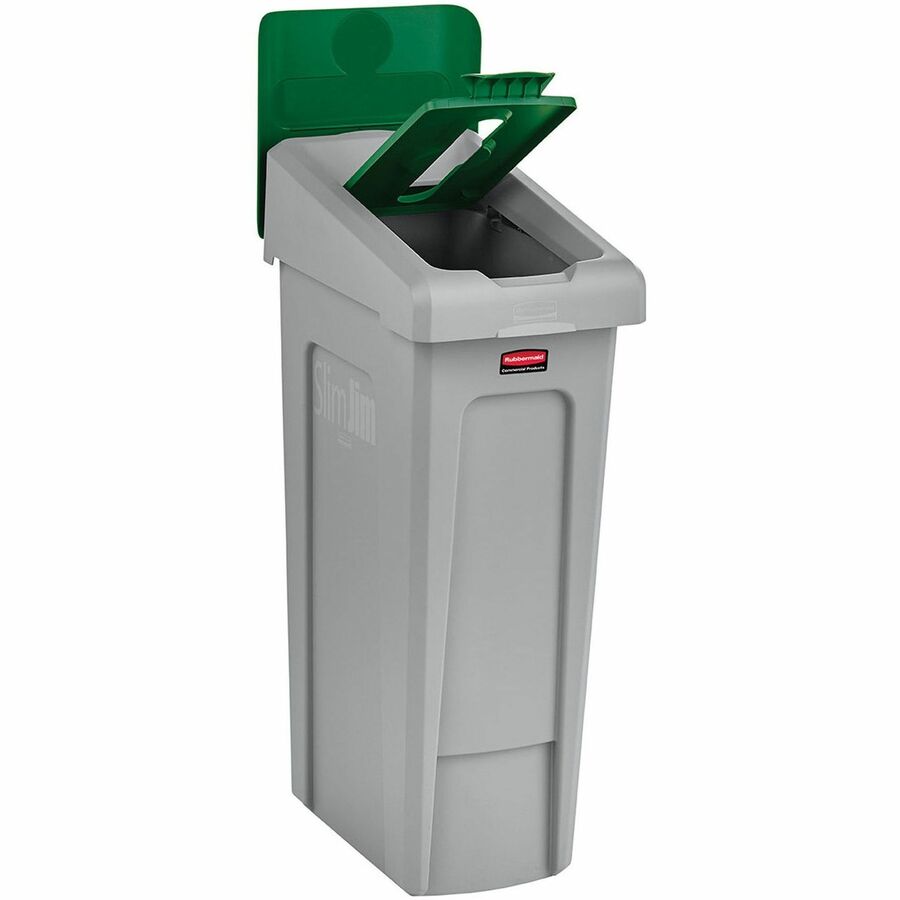 Rubbermaid Commercial Slim Jim Recycling Station 1-Stream Paper, 23 Gal - 23 gal Capacity - For Commercial - Durable, Re