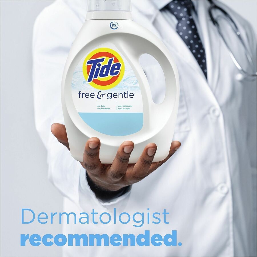 Tide Free & Gentle Detergent - For Laundry, Clothes, Washing Machine - Liquid - 84 fl oz (2.6 quart) - 4 / Carton