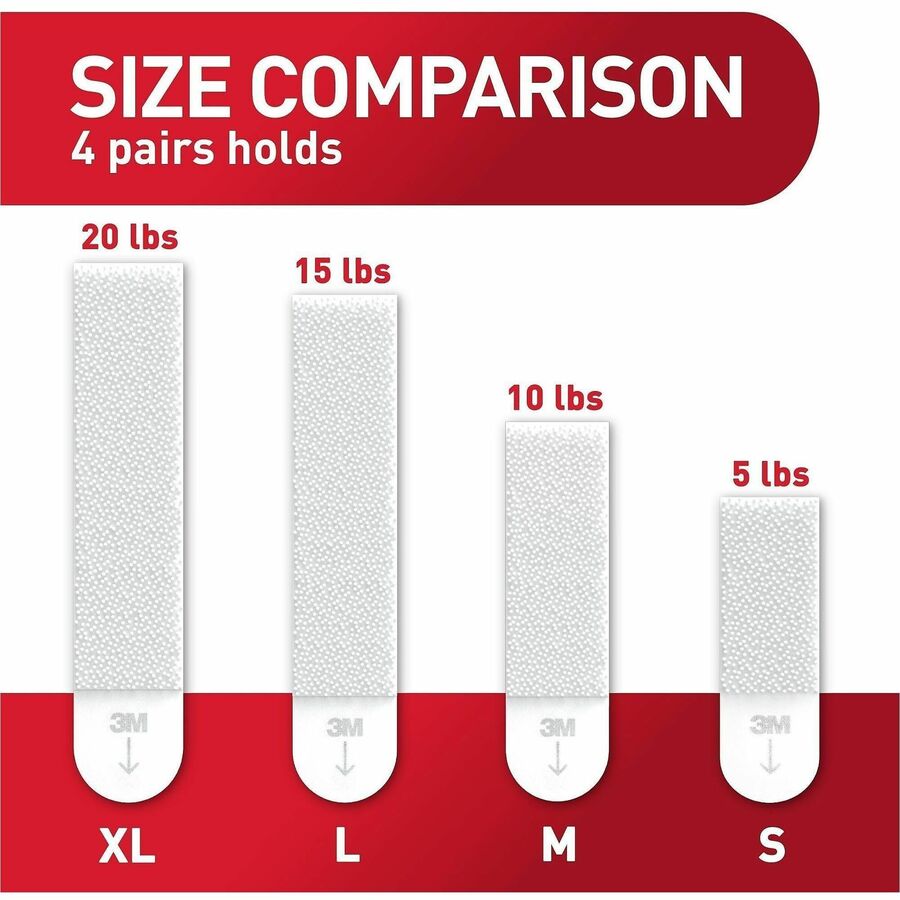 Command Hanging Strip - 19.84 lb (9 kg) Capacity - 8 / Pack