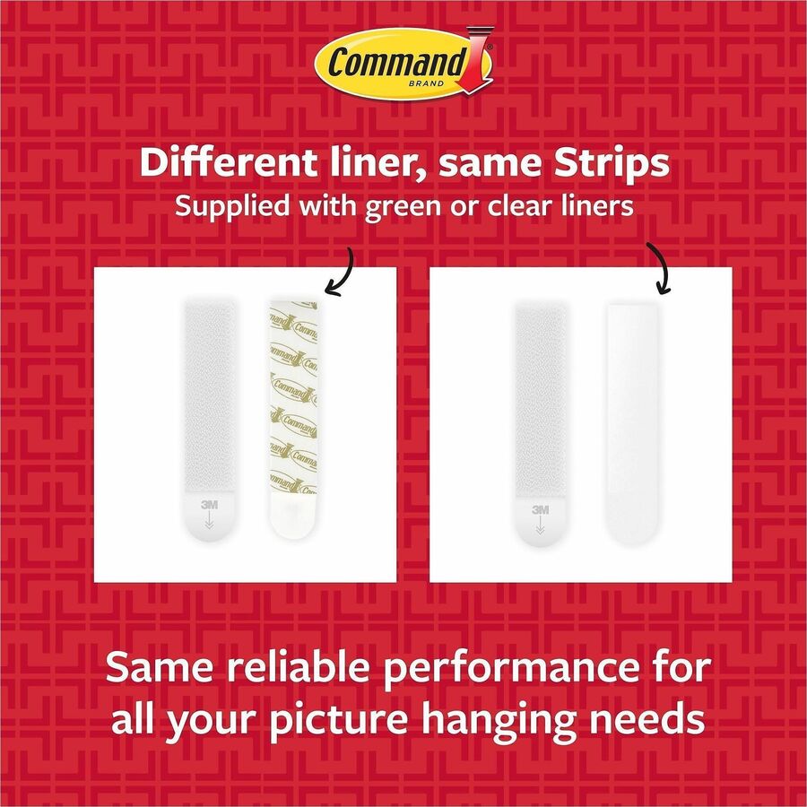 Command Hanging Strip - 19.84 lb (9 kg) Capacity - 8 / Pack