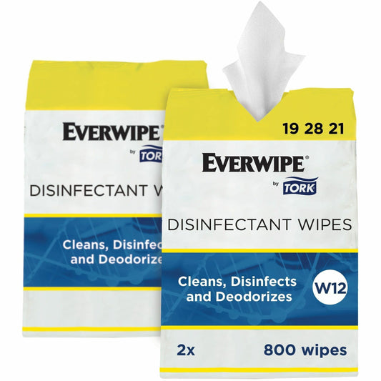TORK Everwipe Disinfectant Wipe Jumbo Rolls - For Multipurpose - Wipe - 6" Length x 8" Width - 2 / Carton