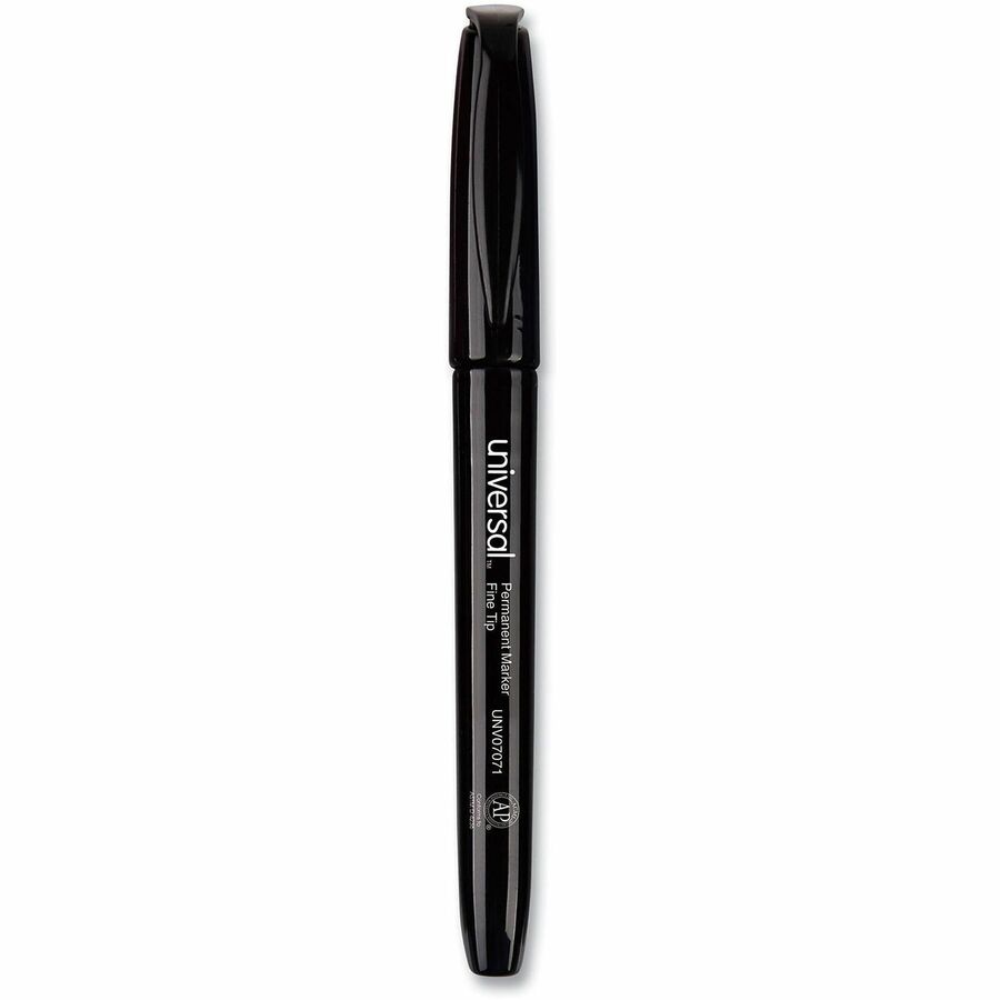 Universal Pen-Style Permanent Marker Value Pack, Fine Bullet Tip, Black, 36/Pack - Black Ink - General Purpose - 36 / Pa