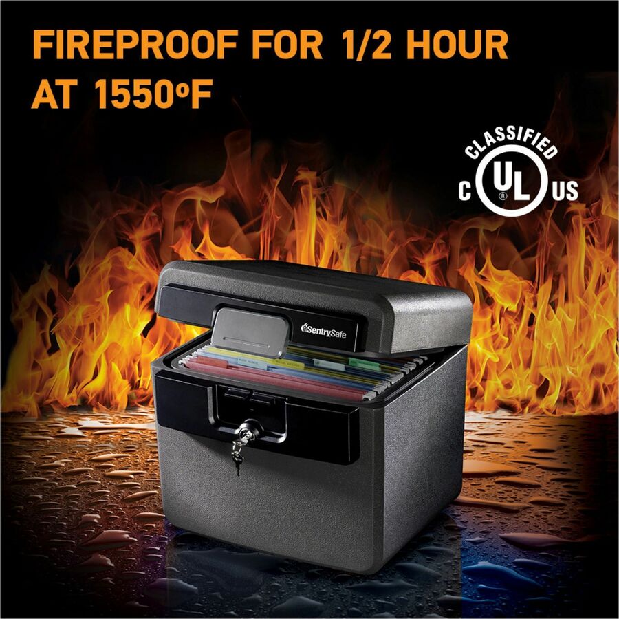 Sentry Safe HD4100 Fire/Water Safe - 0.65 ft³ - Key Lock - Water Resistant, Fire Resistant