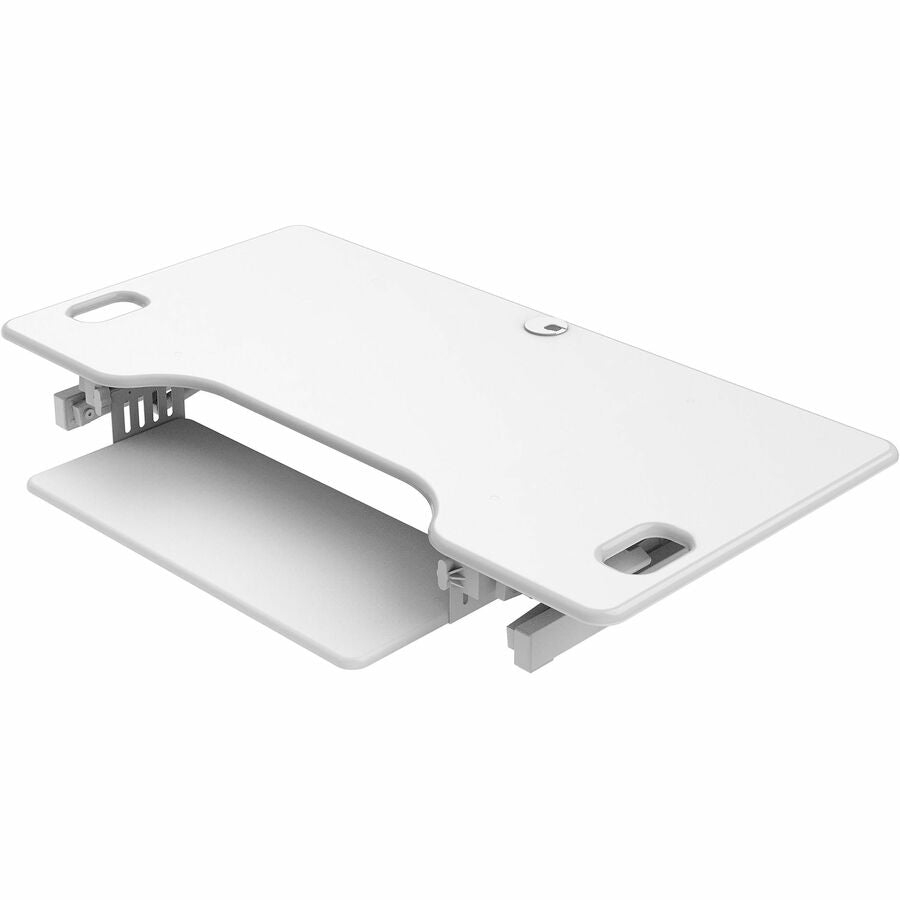 Rocelco Sit/Stand Desk Riser - 45 lb Load Capacity - 20" Height x 45.70" Width x 23.60" Depth - Desk - White - 1 Each