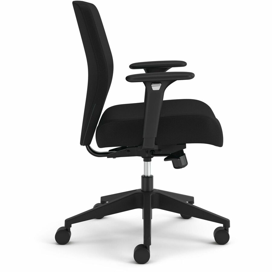 HON Altern Task Chair - Fabric, Foam Seat Material - Fabric Back Material - Black Frame Color - Mid Back - Black - Armre
