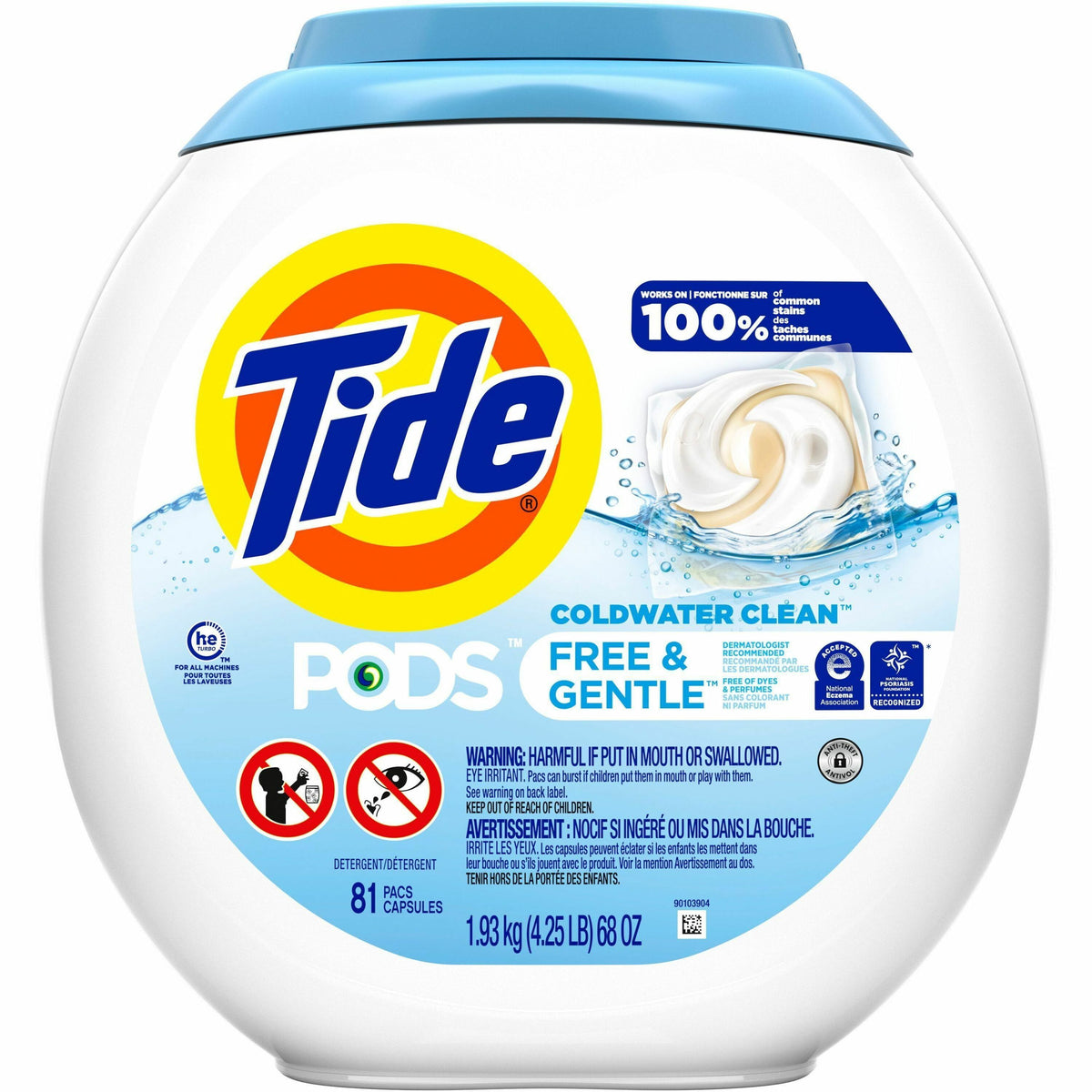 Tide Pods Laundry Detergent - For Laundry - Concentrate - Pod - Spring Meadow Scent - Dye-free - White - 81/Pack - 4 / C