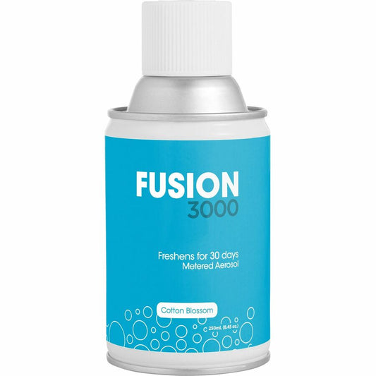 Fresh Products Fusion 3000 Metered Aerosols - 6000 ft³ - Cotton Blossom - 30 Day - Odor Neutralizer, VOC Compliant - 12 