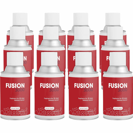 Fresh Products Fusion 3000 Metered Aerosols - 6000 ft³ - Spiced Apple - 30 Day - Odor Neutralizer, VOC Compliant - 12 / 