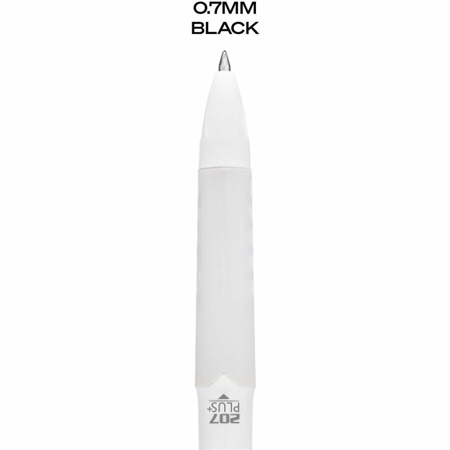 uniball™ 207 Plus Retractable Gel Pens - 0.7 mm Medium Pen Point - Retractable - Black Ink - Gel-based, Nanofiber Ink - 