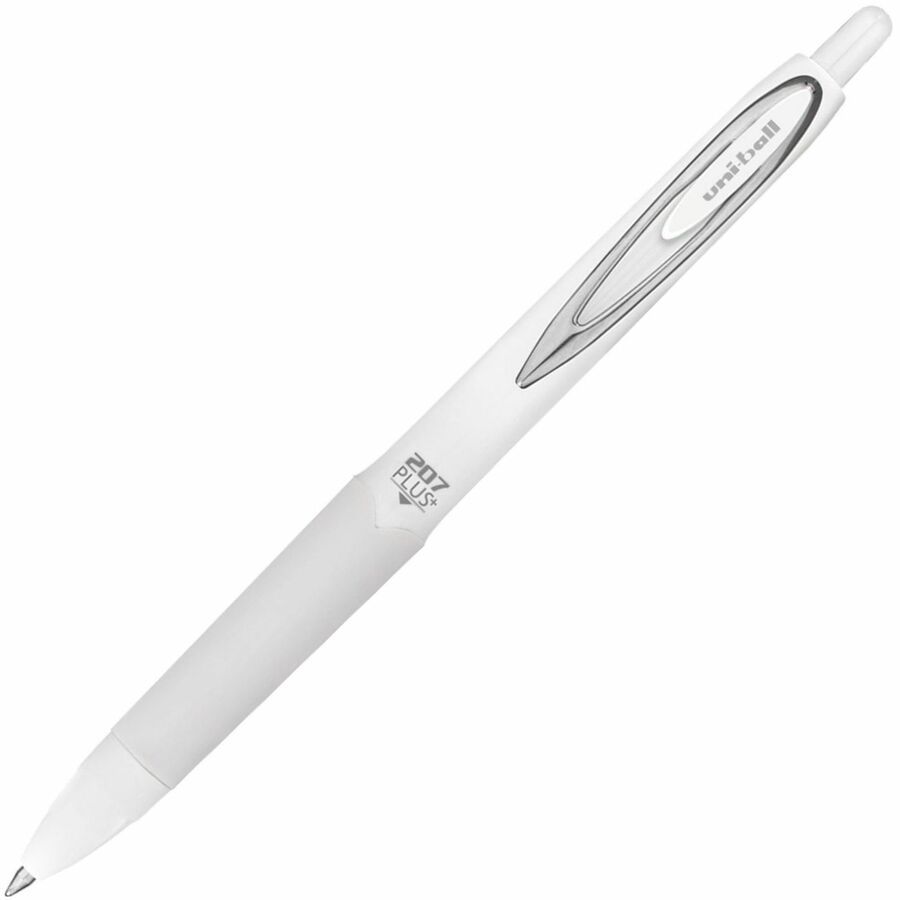 uniball™ 207 Plus Retractable Gel Pens - 0.7 mm Medium Pen Point - Retractable - Black Ink - Nanofiber Ink, Gel-based - 