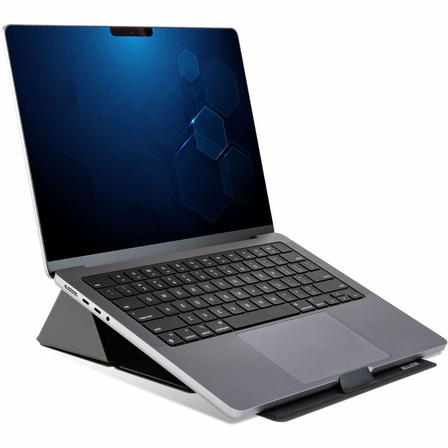 Allsop Foldio Laptop & Tablet Stand - Black - Ergonomic, Adjustable Angle, Adjustable Height, Magnetic, Compact, Portabl
