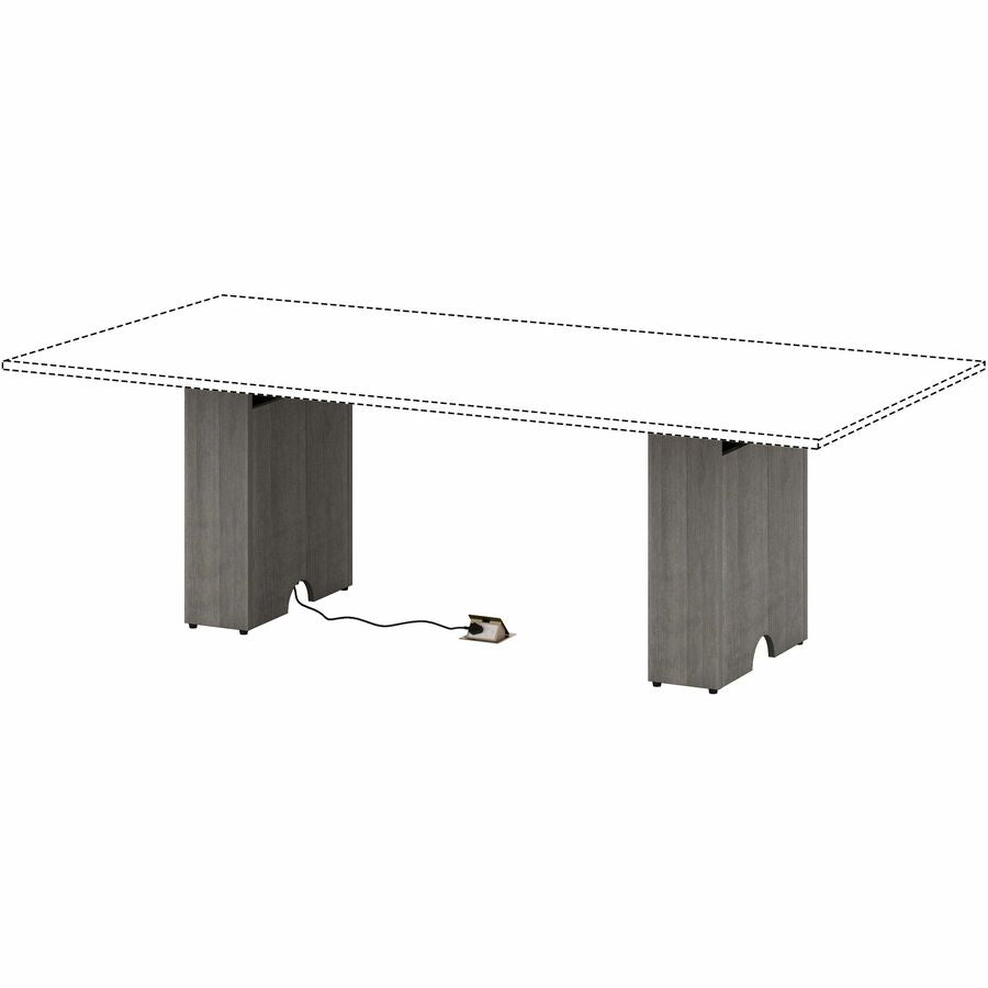 Lorell Essentials Table Base - 28.5" Height x 23.6" Width x 7.9" Depth - Band Edge - Modular, Eco-friendly - For Meeting
