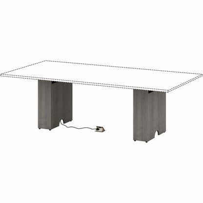 Lorell Essentials Table Base - 28.5" Height x 23.6" Width x 7.9" Depth - Band Edge - Modular, Eco-friendly - For Meeting