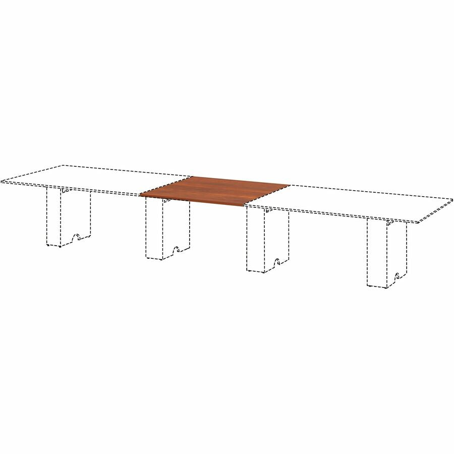 Lorell Essentials Modular Conference Tables - 47" Width x 47" Thickness x 1" Length - Band Edge - Cherry Table Top - Mod