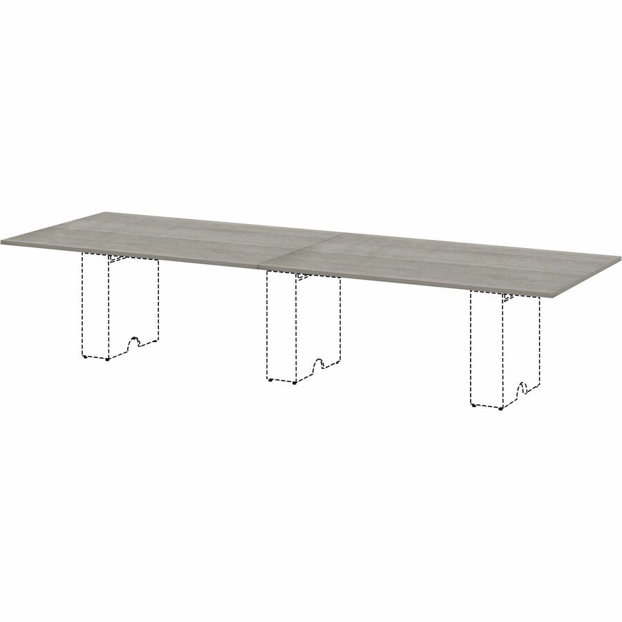 Lorell Essentials Modular Conference Tables - 1" Height x 70.8" Width x 47" Depth - Band Edge - Finish: Weathered Charco