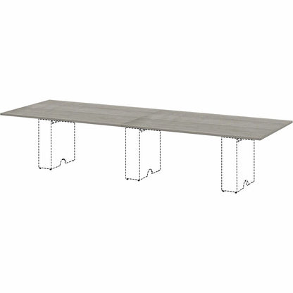 Lorell Essentials Modular Conference Tables - 1" Height x 70.8" Width x 47" Depth - Band Edge - Finish: Weathered Charco