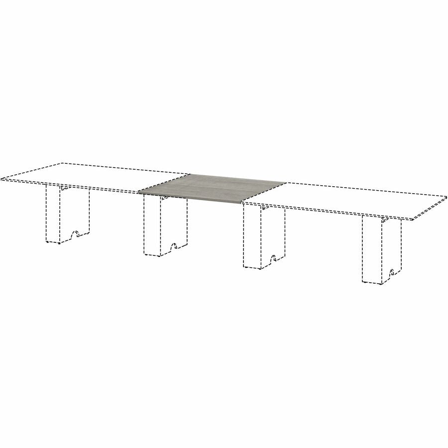 Lorell Essentials Modular Conference Tables - 47" Width x 47" Thickness x 1" Length - Band Edge - Weathered Charcoal Tab