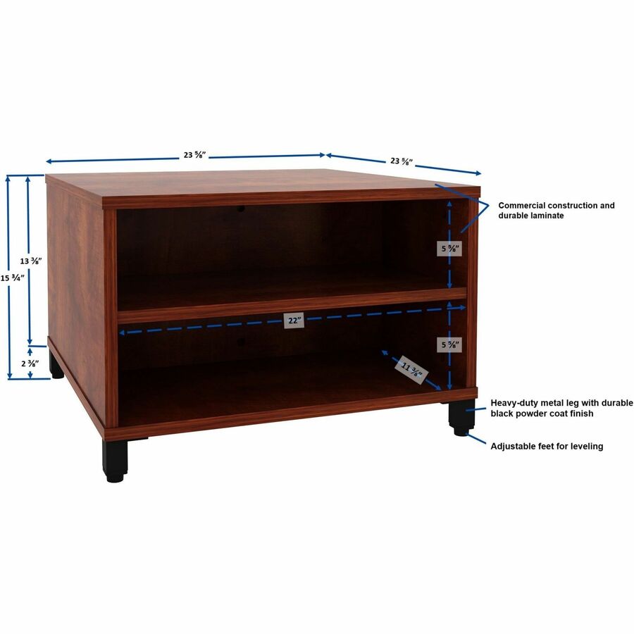 Lorell Reception Table - Height Adjustable - 24" Table Top Width x 24" Table Top Depth - 20" Height - Reception, Storage