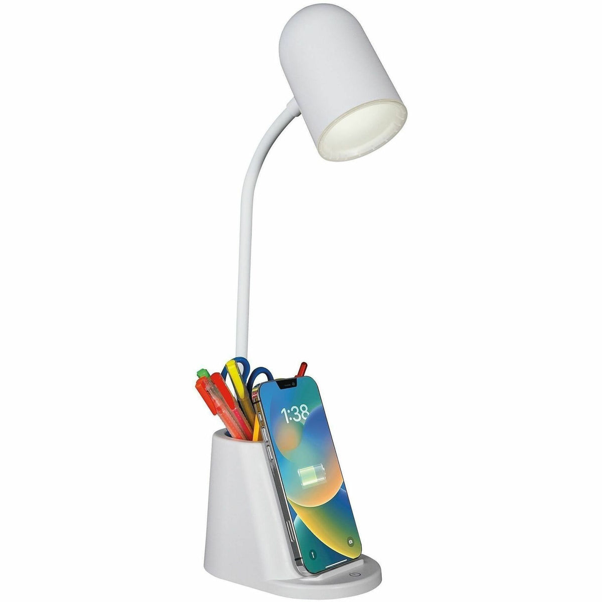 OttLite Aglow Organizer LED Desk Lamp - 14" Height x 3.7" Width - 5 W LED Bulb