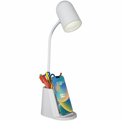 OttLite Aglow Organizer LED Desk Lamp - 14" Height x 3.7" Width - 5 W LED Bulb