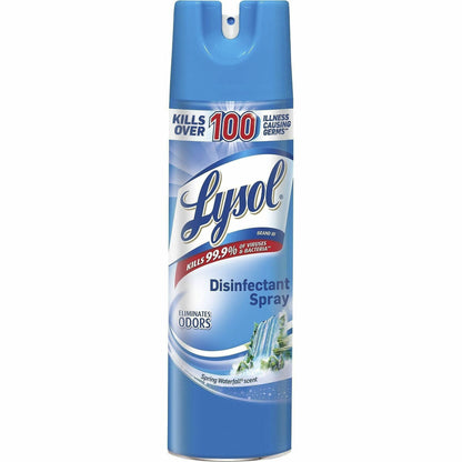 Lysol Disinfectant Spray - For Multi Surface - Spray - 19 fl oz (0.6 quart) - Spring Waterfall Scent - 12 / Carton