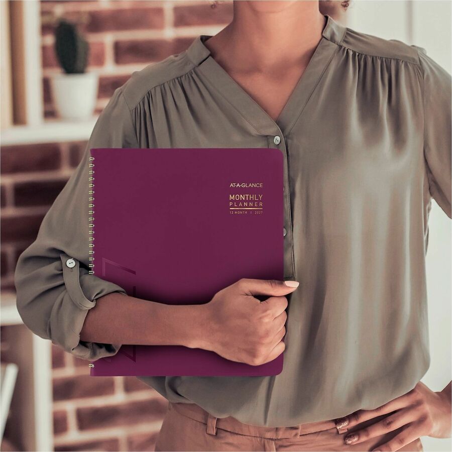 At-A-Glance Contempo Large Monthly Planner - Large - Monthly - 12 Month - January 2027 to December 2027 - 1 Month Double