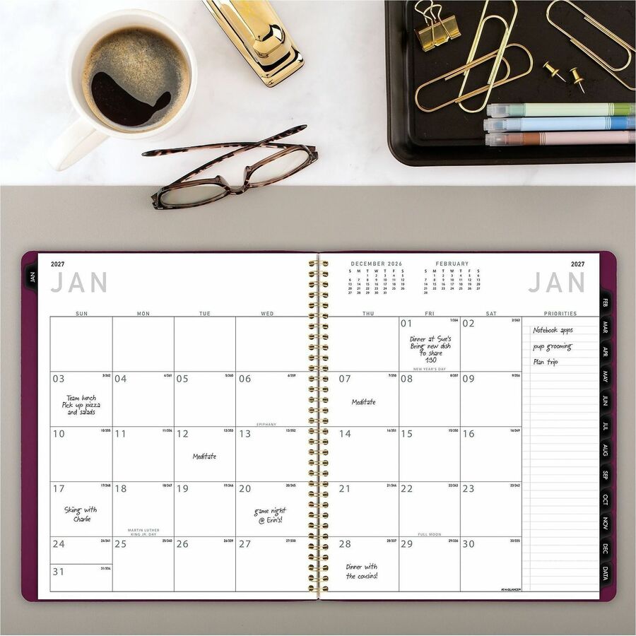 At-A-Glance Contempo Large Monthly Planner - Large - Monthly - 12 Month - January 2027 to December 2027 - 1 Month Double