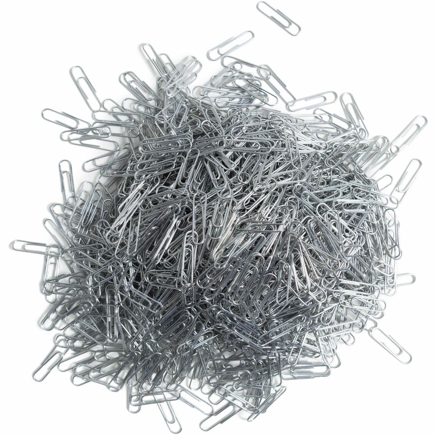 U Brands Paper Clip - Medium - for Office, Paper - Acid-free, Non-magnetic, Durable, Reusable, Non-toxic - Silver - Stee