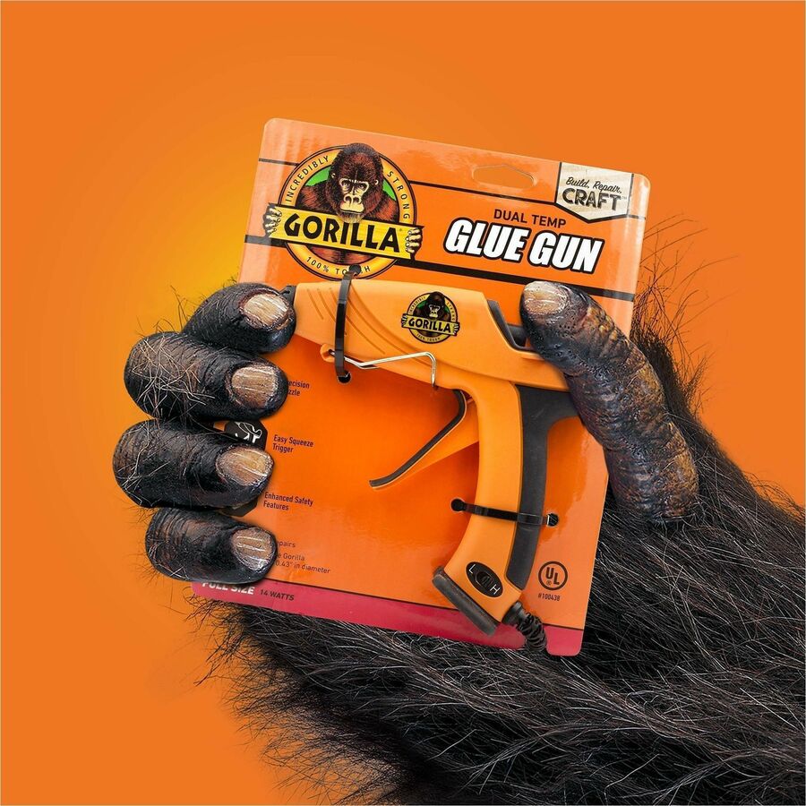 Gorilla Dual Temp Glue Gun - Orange, Black