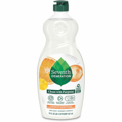 Seventh Generation Free/Clear Natural Dish Liquid - For Dish - Liquid - 19 fl oz (0.6 quart) - 1 Each