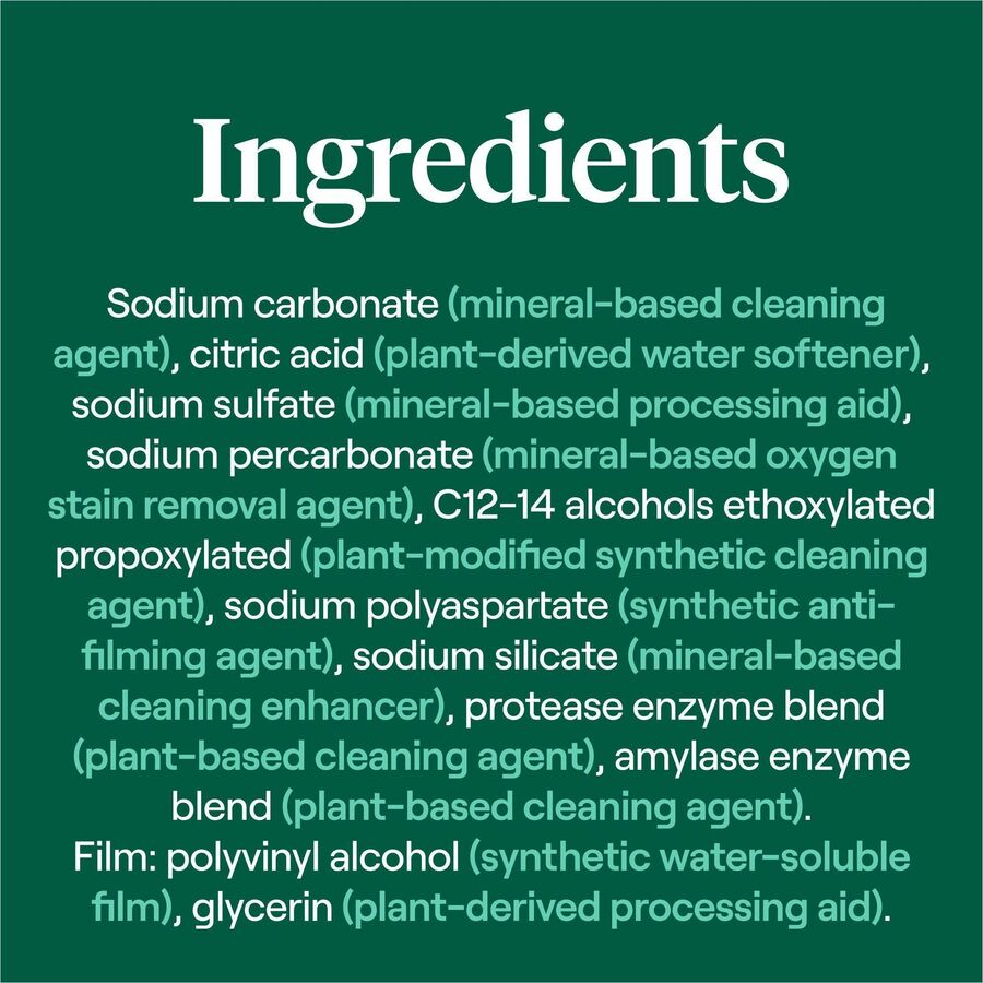 Seventh Generation Natural Dishwasher Detergent - For Dish - Free & Clear Scent - 20 / Pack